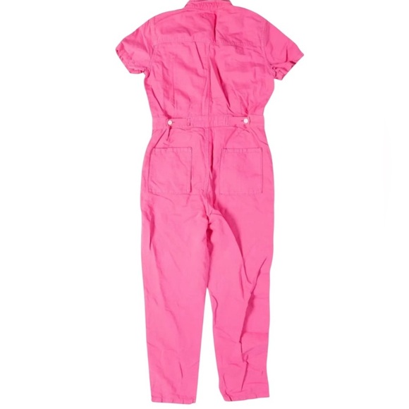 Outerknown SEA suit pink utility jumpsuit linen blend size Small NWT - Picture 4 of 12